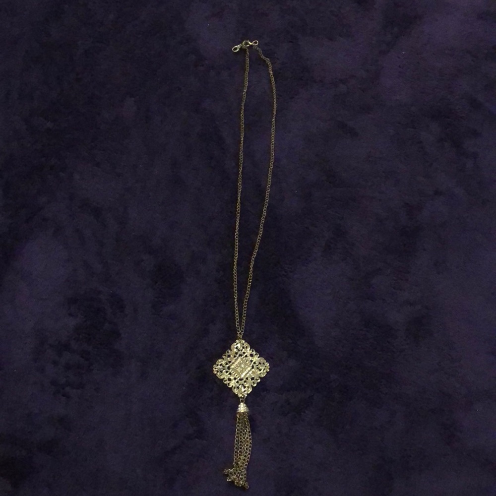 Gold statement necklace